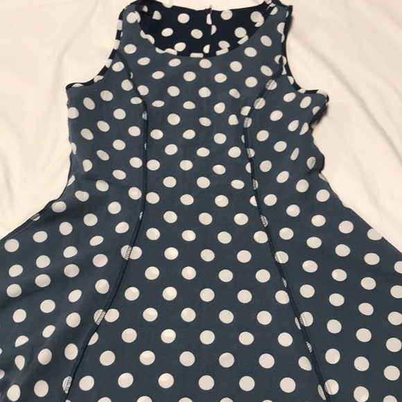 H&M Divided Navy Blue Polka dot mini dress 14 - Picture 5 of 10